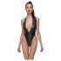 Cottelli Party - Lesklé body s nákrčníkem (černé) - XL