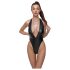 Cottelli Party - Lesklé body s nákrčníkem (černé) - XL