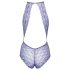 Líbivý - krajkované body s nákrčníkem (fialové) - L/XL