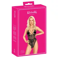 Kissable - krajkový body (černý)