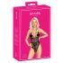 Líbací krajkované body (černé) - L/XL