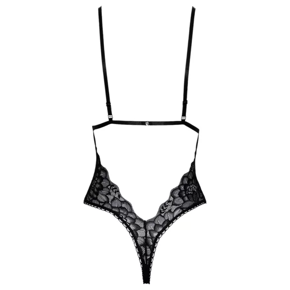 Kissable - krajkový body (černý) - L/XL