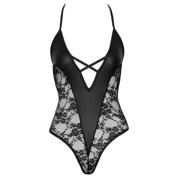 Cottelli Party - dámské body - květinový vzor - černé - M