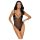 Cottelli - vyšívané, otevřené krajkové body (černá-fialová) - XL