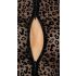 Noir - leopardí potisk, body s dlouhým rukávem (černá) - M