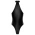 Noir - lesklé body s halter výstřihem (černé) - XL