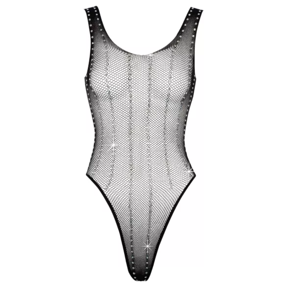 Cottelli - síťované body s kamínky - černé - S-L