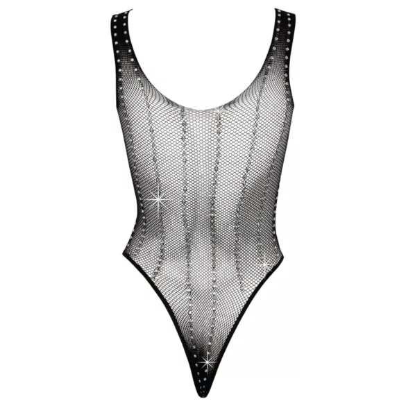 Cottelli - síťované body s kamínky - černé - S-L
