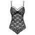 Obsessive 860-TED-1 - sexy krajkový body (černý) - L/XL