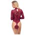 Cottelli - průhledné krajkové body (červené) - L
