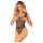 Obsessive B336 - průhledné otevřené síťované body (černé) - S-L