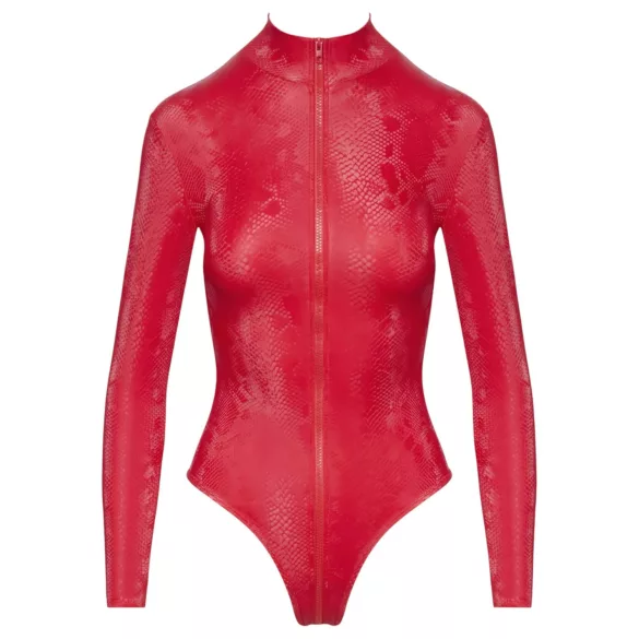 Cottelli - body s hadím vzorem - červená