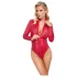 Cottelli - body s hadím vzorem - červená - M