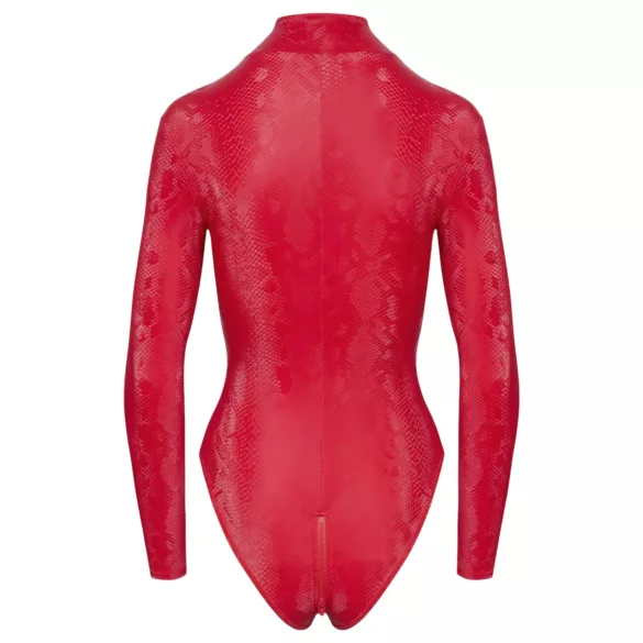 Cottelli - body s hadím vzorem - červená - L