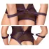 Cottelli Bondage - otevřené body a pouta na ruce (tmavě fialová) - L
