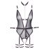 Cottelli Bondage - otevřený body a pouta (černá) - XL