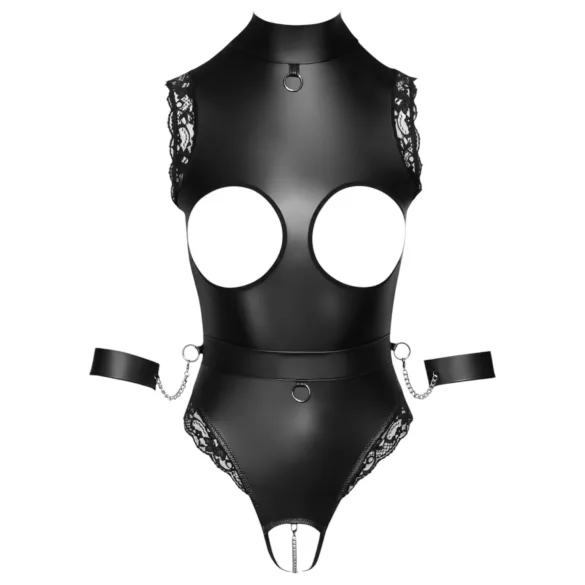 Cottelli Bondage - otevřený body na prsa - černý - L