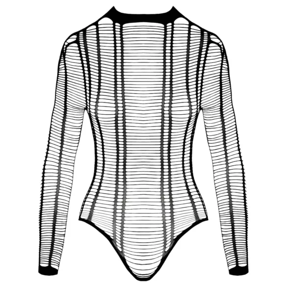 Cottelli - otevřené proužkované body - černé - S-L