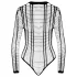Cottelli - otevřené proužkované body - černé - S-L