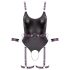 Cottelli - otevřené bondage body s pouty (černé)