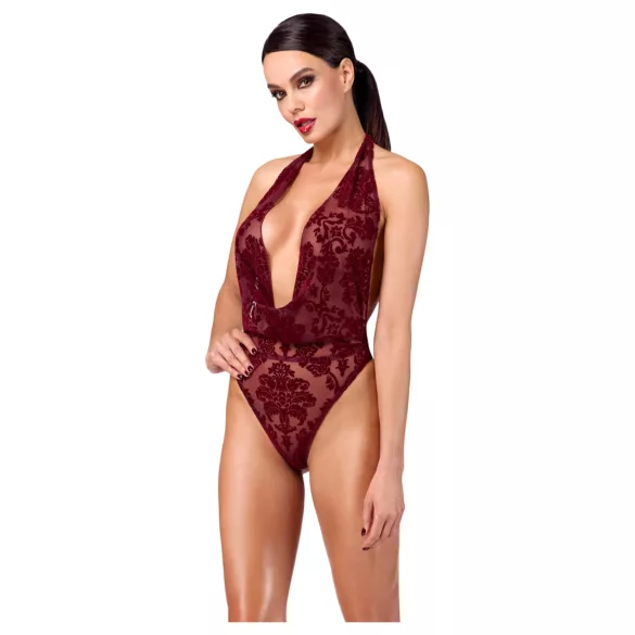 Noir Kink Royal - průhledné body - červené - L