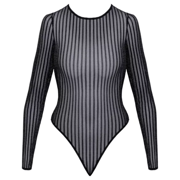 Cottelli - pruhované body se stříbrnou nití (černé) - S-L