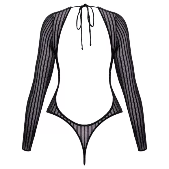 Cottelli - pruhované body se stříbrnou nití (černé) - S-L