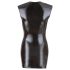 Cottelli - dámské mini šaty bez rukávů - lesklé - černé - M