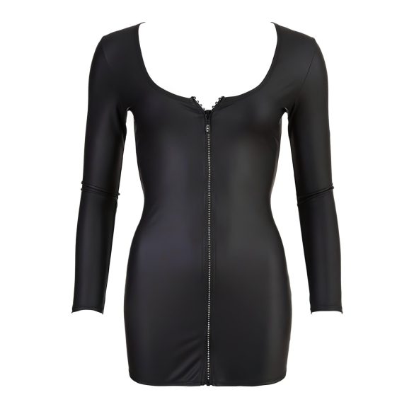 Cottelli - dámské párty šaty - zip se třpytivými kamínky - černé - XL