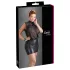 Cottelli Plus Size - lesklé šifonové šaty - černé