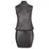 Cottelli Plus Size - lesklé šifonové šaty - černé - 2XL