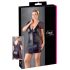 Cottelli Plus Size - mašle, krajkové skladby (černé) - 2XL
