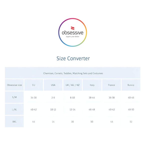 Obsessive - noční košilka a tanga - červená - L/XL