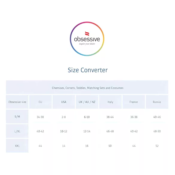 Obsessive - průhledné minišaty a tanga - černá