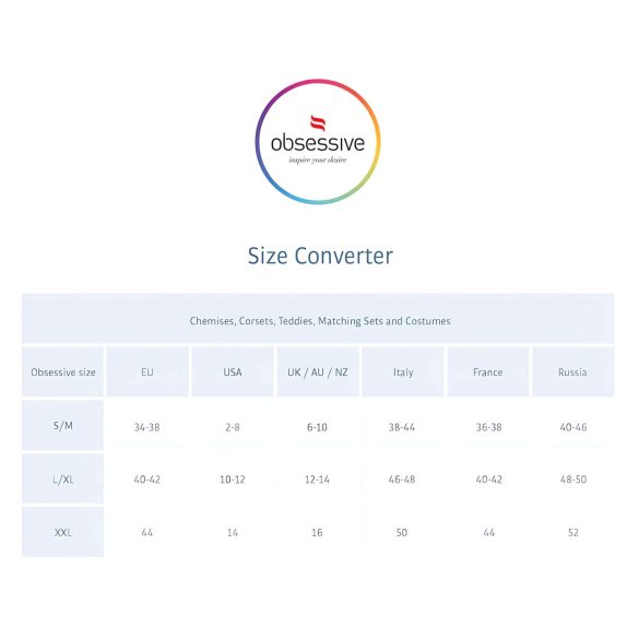 Obsessive - průhledné minišaty a tanga - černá - L/XL