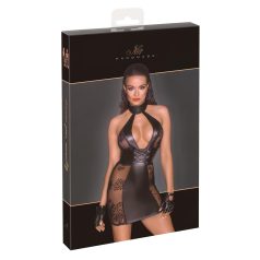 Noir - šněrovací minišaty (černé)