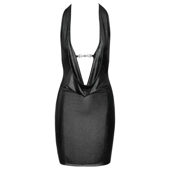 Cottelli Party - sexy šaty kolem krku - stříbrné