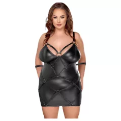 Cottelli Plus Size - šaty s pouty - černá