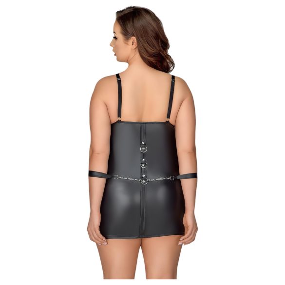 Cottelli Plus Size - šaty s pouty - černá