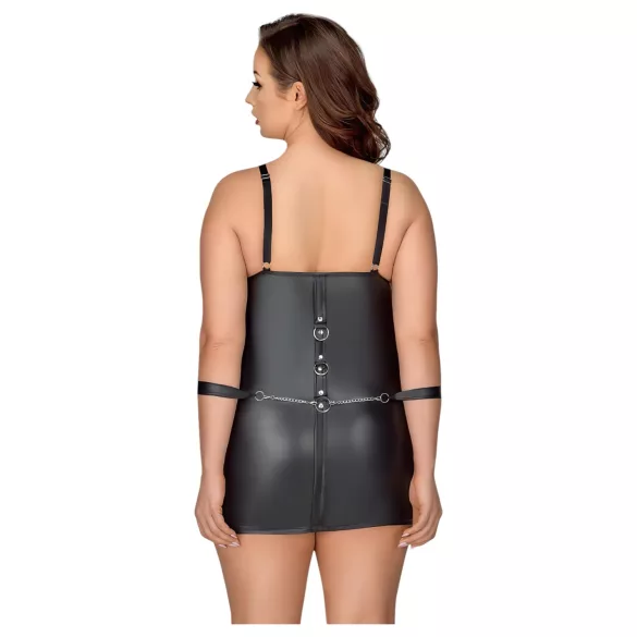 Cottelli Plus Size - šaty s pouty - černá