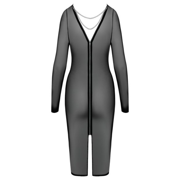 Cottelli Party - průsvitné minišaty na zip - černé - L