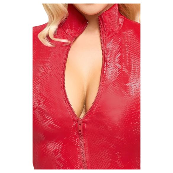 Cottelli - miniaturní šaty s hadím vzorem - červené - L