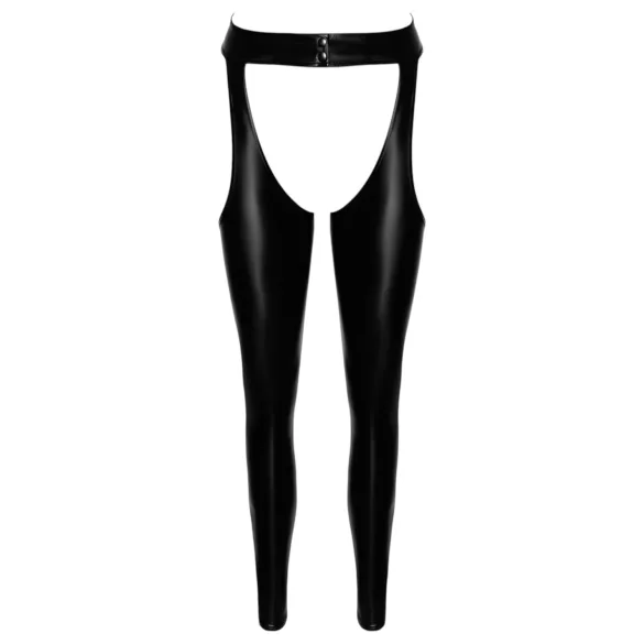 Noir - lesklé punčochy - chaps - černé - L