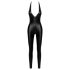 Noir - černý overal s halter výstřihem - XL