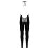 Noir - černý overal s halter výstřihem - XL
