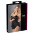 Cottelli - babydoll košilka - volná, s volánky - černá - XL