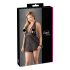 Cottelli Plus Size - krajkový lehký babydoll (černý) - 2XL