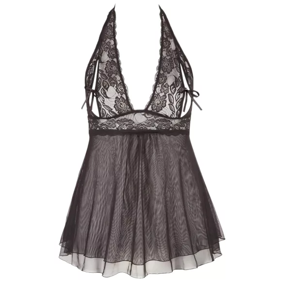 Cottelli Plus Size - babydoll s krajkou - černá - plus size - 4XL
