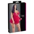 Cottelli Plus Size - babydoll s krajkou - červená, plus size - 3XL