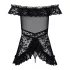 Obsessive - babydoll s volánky a tanga - černá